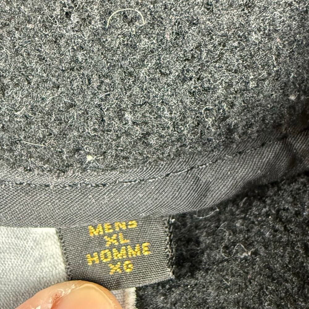 Vintage Eddie Bauer Black Quarter-Zip Fleece Jacket XL - Picture 7 of 8